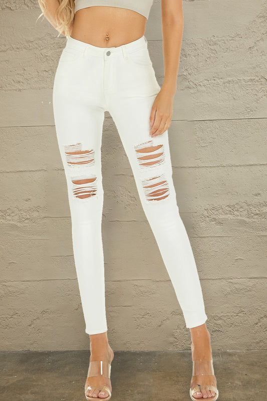 Distressed High Waist Jeans