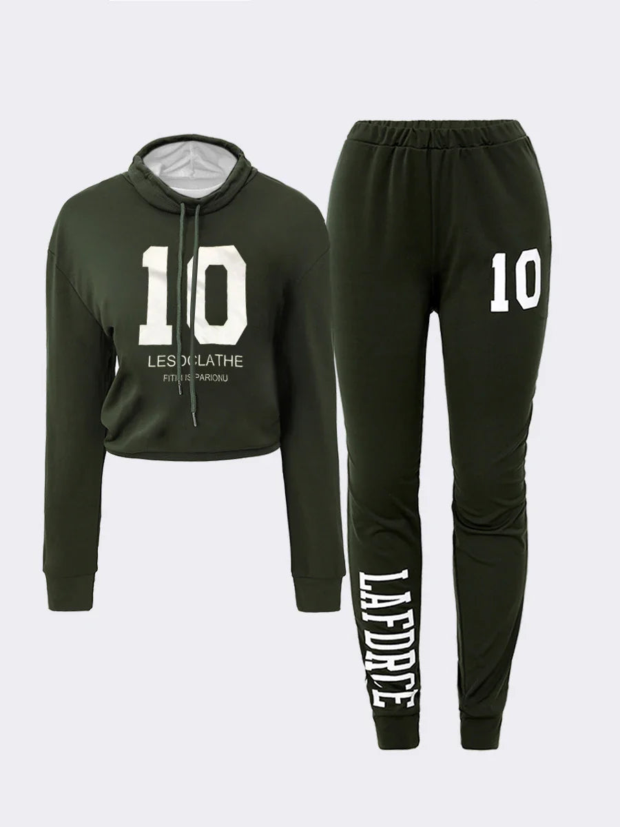 "Number 10 Two-Piece Pants Set: